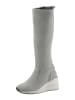 Heine Leder-Stiefel in Grau