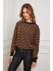So Cachemire Pullover in Camel/ Schwarz
