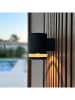 lumisky 2er-Set: Solar-Wandleuchten "Helio" in Schwarz - (B)12 x (H)9 x (T)11,5 cm