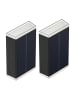 lumisky 2er-Set: Solar-Wandleuchten "Rody" in Schwarz - (B)10 x (H)4 x (T)16 cm