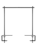 lumisky Standaard "Barilo" zwart - (B)90 x (H)150 cm