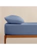 ethere Perkal hoeslaken donkerblauw
