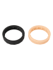 Orion 2-delige set: penisringen zwart/beige