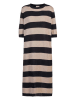 Herrlicher Strickkleid "Yamila" in Schwarz/ Sand