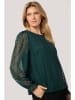 Cream Bluse "Valerie" in Petrol