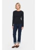 SAINT TROPEZ Longsleeve "Aster" in Schwarz