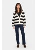 SAINT TROPEZ Cardigan "Garbie" in Creme/ Schwarz