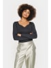 SAINT TROPEZ Longsleeve "Dagny" in Schwarz