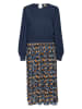 CULTURE Kleid "Carly" in Dunkelblau/ Orange