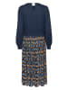 CULTURE Kleid "Carly" in Dunkelblau/ Orange