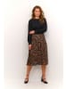 CULTURE Kleid "Carly" in Schwarz/ Hellbraun