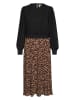 CULTURE Kleid "Carly" in Schwarz/ Hellbraun
