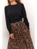 CULTURE Kleid "Carly" in Schwarz/ Hellbraun