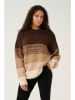 CULTURE Pullover "Gola" in Braun/ Beige/ Creme
