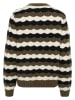 CULTURE Sweter "Anthonia" w kolorze oliwkowo-kremowo-czarnym