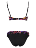 Vivance Bikini in Schwarz/ Orange/ Lila