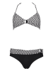 JETTE Bikini in Schwarz/ Weiß