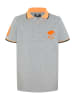 Polo Sylt Poloshirt in Grau/ Orange
