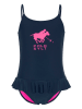 Polo Sylt Badeanzug in Dunkelblau/ Pink