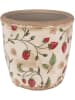 Clayre & Eef Blumentopf in Beige/ Rot - (H)13 x Ø 13 cm