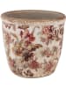 Clayre & Eef Doniczka w kolorze beżowo-jasnoróżowym - wys. 11 x Ø 11 cm