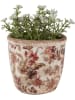 Clayre & Eef Blumentopf in Beige/ Rosa - (H)11 x Ø 11 cm