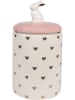 Clayre & Eef Vorratsbehälter in Creme/ Rosa - (H)23 x Ø 12 cm