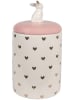 Clayre & Eef Voorraadpotten crème/lichtroze - (H)23 x Ø 12 cm