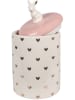 Clayre & Eef Voorraadpotten crème/lichtroze - (H)23 x Ø 12 cm