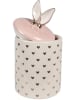 Clayre & Eef Voorraadpot crème/lichtroze - (H)22 x Ø 11 cm