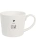 Clayre & Eef Kaffeetasse in Weiß/ Schwarz - 300 ml