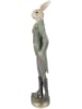 Clayre & Eef Decoratief figuur "Konijntje" beige/groen - (B)5 x (H)20 x (D)4 cm