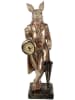 Clayre & Eef Decoratief figuur "Konijntje" wit/goudkleurig - (B)11 x (H)35 x (D)10 cm