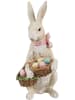 Clayre & Eef Decoratief figuur "Konijntje" beige - (B)10 x (H)36 x (D)7 cm