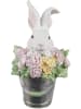 Clayre & Eef Decoratief object "Konijntje" wit/meerkleurig - (B)9 x (H)15 x (D)8 cm