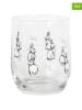 Clayre & Eef 2-delige set: drinkglazen transparant/zwart - 300 ml