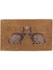 Clayre & Eef Kokos-deurmat lichtbruin/bruin - (L)75 x (B)45 cm