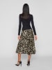 Vila Plisseerock in Khaki/ Schwarz