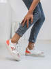 Sixth Sens Sneakers wit/lichtroze/rood