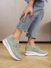 Sixth Sens Sneakersy w kolorze zielonym na koturnie