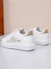 Sixth Sens Sneakers wit/goudkleurig