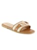 Sixth Sens Pantoletten in Hellbraun/ Creme