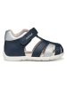 Geox Halbsandalen "Elthan" in Dunkelblau/ Silber