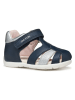 Geox Halbsandalen "Elthan" in Dunkelblau/ Silber