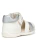 Geox Halbsandalen "Elthan" in Creme/ Silber
