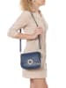 Mia Tomazzi Leren schoudertas "Carracci" blauw - (B)23 x (H)18 x (D)7,5 cm