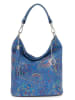 Mia Tomazzi Leder-Schultertasche "Benaco" in Blau - (B)28 x (H)31 x (T)15 cm