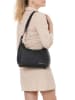 Mia Tomazzi Leder-Schultertasche "Ermanno" in Schwarz - (B)31 x (H)19 x (T)12 cm