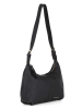 Mia Tomazzi Leder-Schultertasche "Ermanno" in Schwarz - (B)31 x (H)19 x (T)12 cm