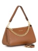 Mia Tomazzi Leder-Schultertasche "Zumbini" in Camel - (B)28 x (H)15 cm